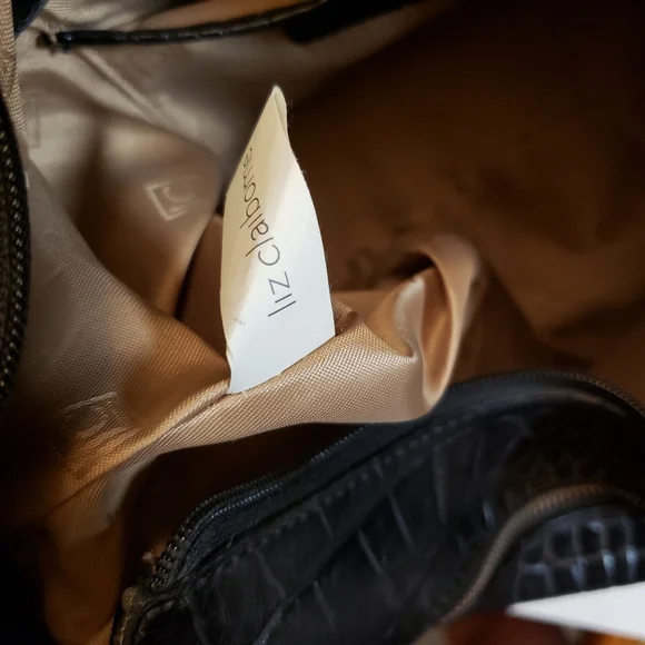 Claiborne Black Embossed Women's Bag - Picture 4 of 11